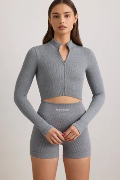 Oh Polly Women'S Clothing Sale - $65 And Under | Women'S Clothing Sale - $40 And Under^FlexiRib Cropped Jacket in Grey Melange GreyMelange
