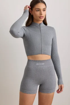 Oh Polly Women'S Clothing Sale - $65 And Under | Women'S Clothing Sale - $40 And Under^FlexiRib Cropped Jacket in Grey Melange GreyMelange