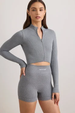 Oh Polly Women'S Clothing Sale - $65 And Under | Women'S Clothing Sale - $40 And Under^FlexiRib Cropped Jacket in Grey Melange GreyMelange