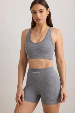 Oh Polly Women'S Clothing Sale - $65 And Under | Women'S Clothing Sale - $40 And Under^FlexiRib Mini Shorts in Grey Melange GreyMelange