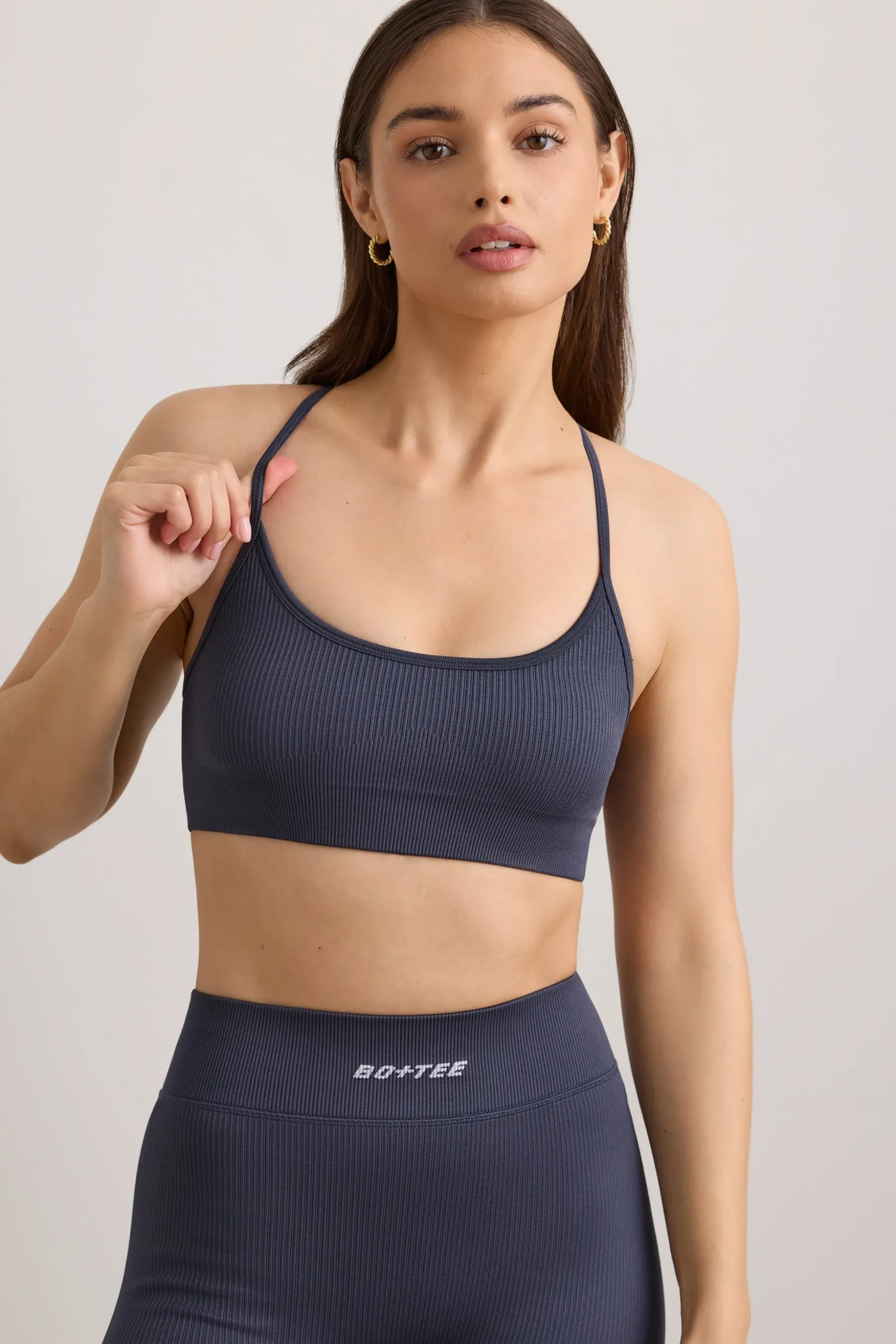 Oh Polly Women'S Clothing Sale - $65 And Under | Women'S Clothing Sale - $40 And Under^FlexiRib Scoop Neck Sports Bra in Slate