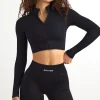 Oh Polly Women'S Clothing Sale - $65 And Under | Women'S Clothing Sale - $40 And Under^FlexiRib Zip-Up Cropped Jacket in Black