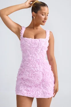 Oh Polly Wedding Guest | Party Dresses^Floral-Appliqué Corset Mini Dress in Lilac