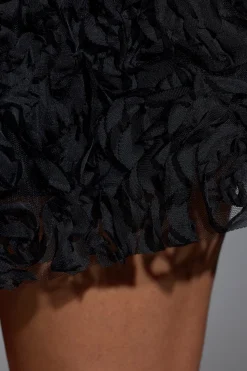 Oh Polly Women'S Clothing Sale - $65 And Under | Wedding Guest^Floral-Appliqué Mini Skirt in Black
