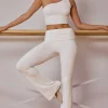 Oh Polly Matching Sets^Fold-Over Flared Trousers in Soft White SoftWhite