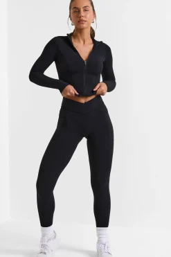 Oh Polly Matching Sets^Full Length Leggings with Pockets in Black