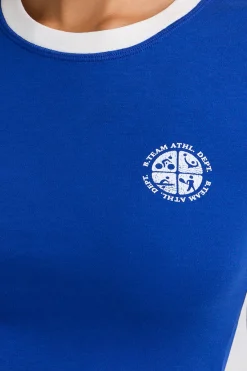 Oh Polly Matching Sets^Graphic T-Shirt in Cobalt Blue CobaltBlue