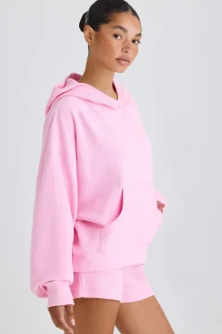 Oh Polly Sweatshirts^Graphic-Print Hoodie in Bubblegum Pink BubblegumPink