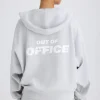 Oh Polly Sweatshirts^Graphic-Print Hoodie in Pacific Grey PacificGrey