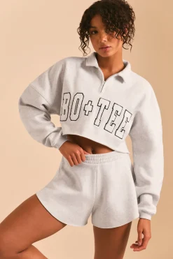 Oh Polly Sweatshirts | Matching Sets^Half Zip Sweater in Heather Grey HeatherGrey