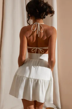 Oh Polly Bride To Be | Graduation Dresses^Halter Neck Cut Out Mini Dress in White