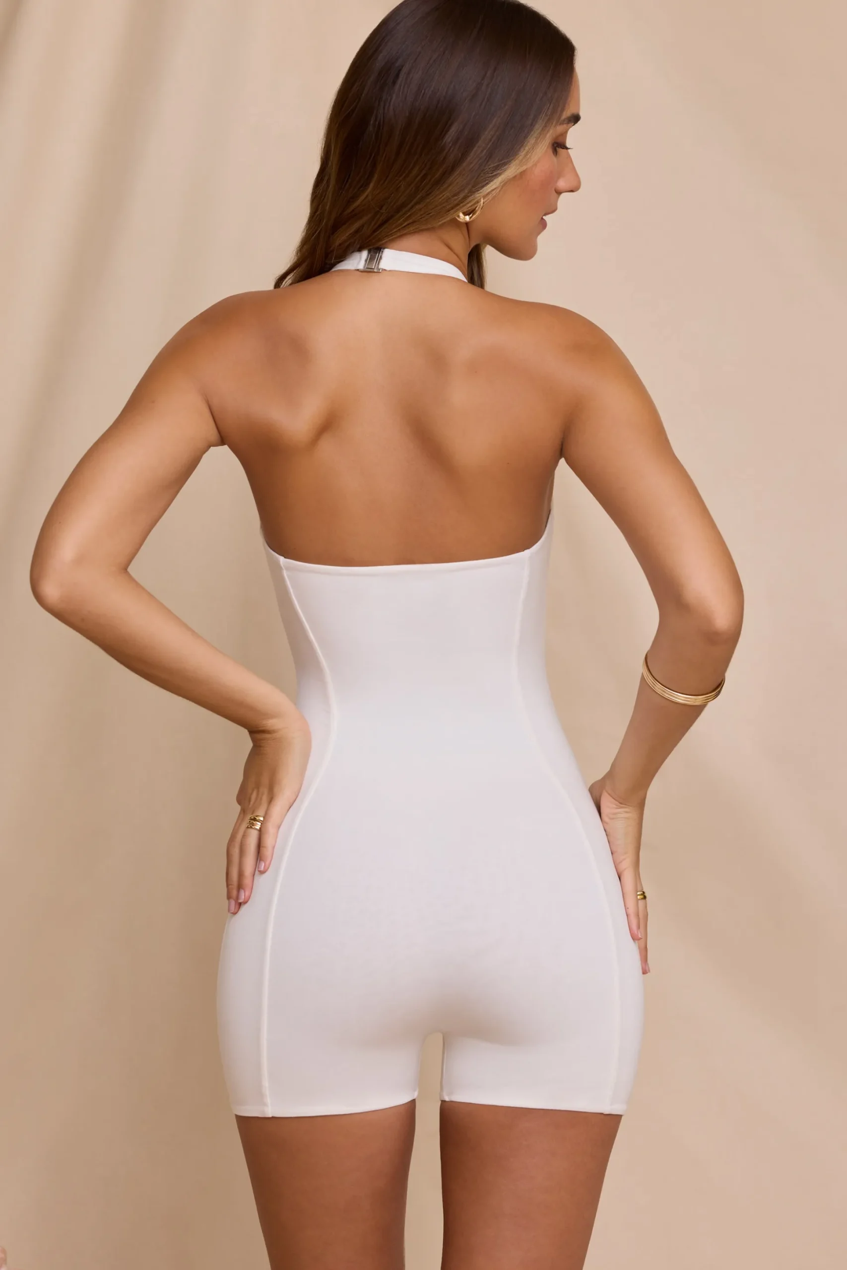 Oh Polly Jumpsuits & Unitards^Halter Neck Romper in White