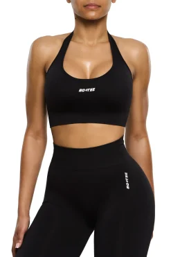 Oh Polly Sports Bras^Halter Neck Sports Bra in Black
