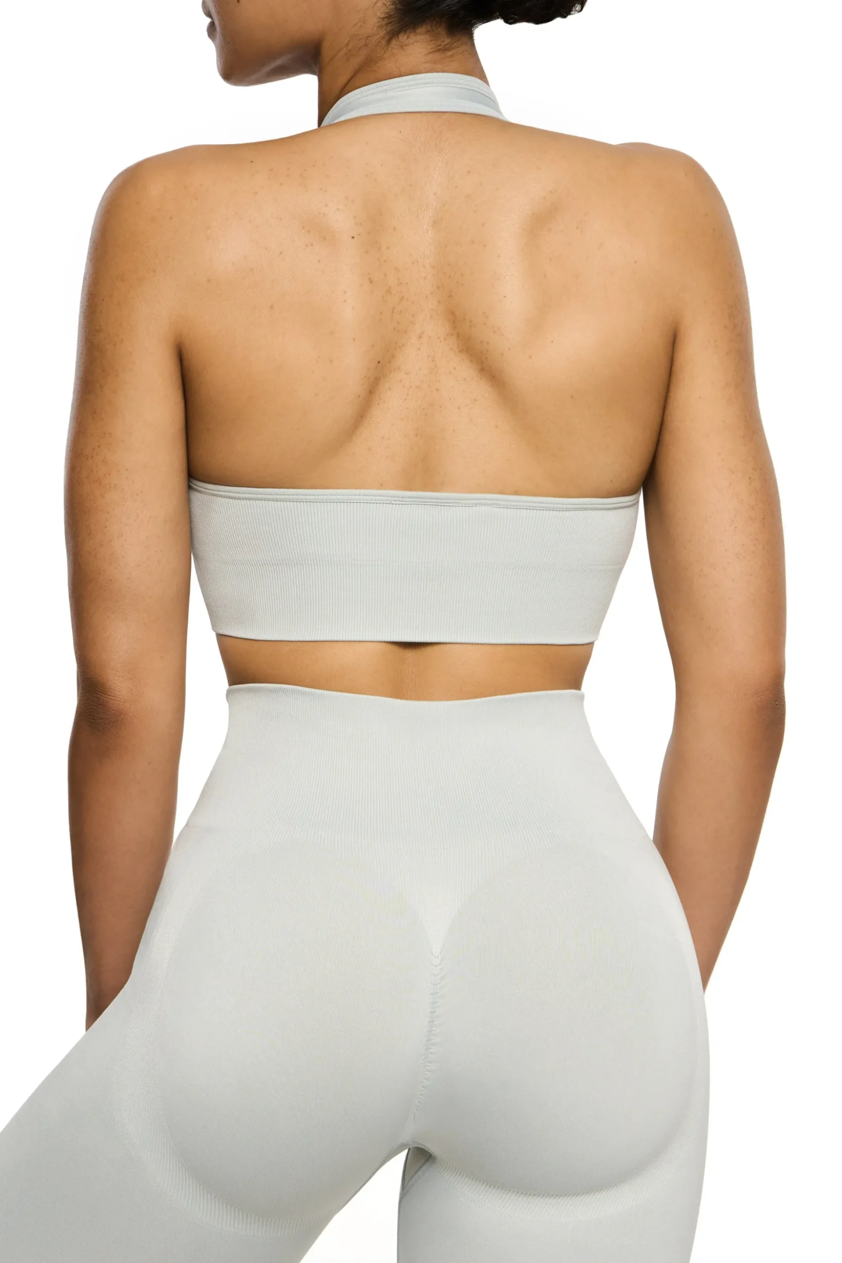 Oh Polly Sports Bras^Halter Neck Sports Bra in Grey