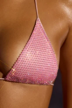 Oh Polly Women'S Clothing Sale - $65 And Under | Women'S Clothing Sale - $40 And Under^Halter Neck Triangle Bikini Top in Pink