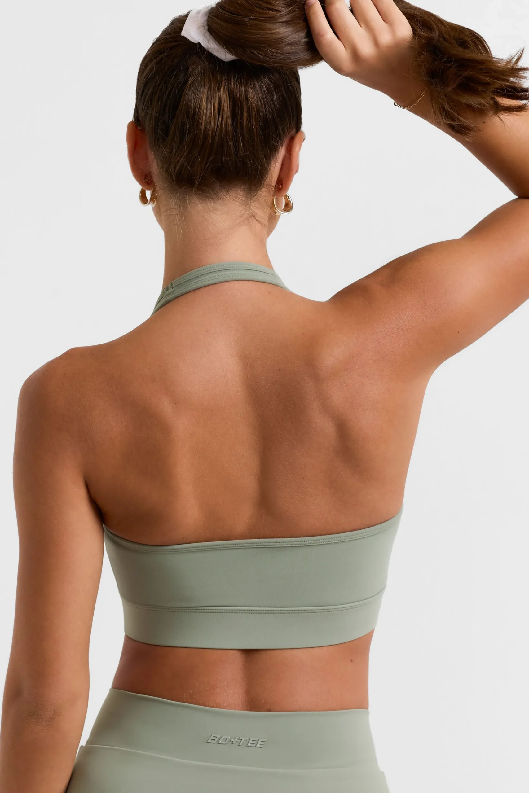 Oh Polly Matching Sets | Tops^Halterneck Crop Top in Bamboo Green BambooGreen