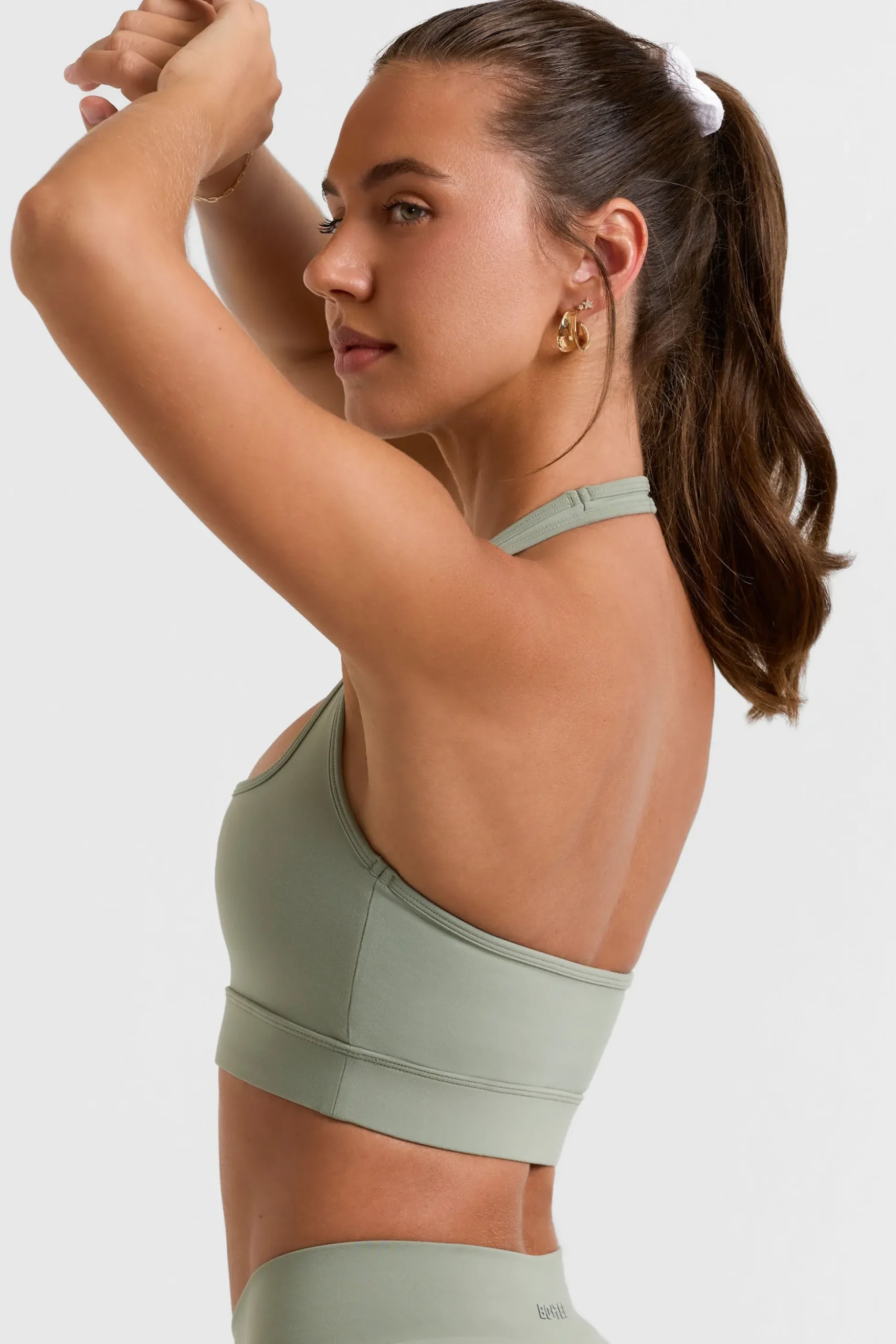 Oh Polly Matching Sets | Tops^Halterneck Crop Top in Bamboo Green BambooGreen