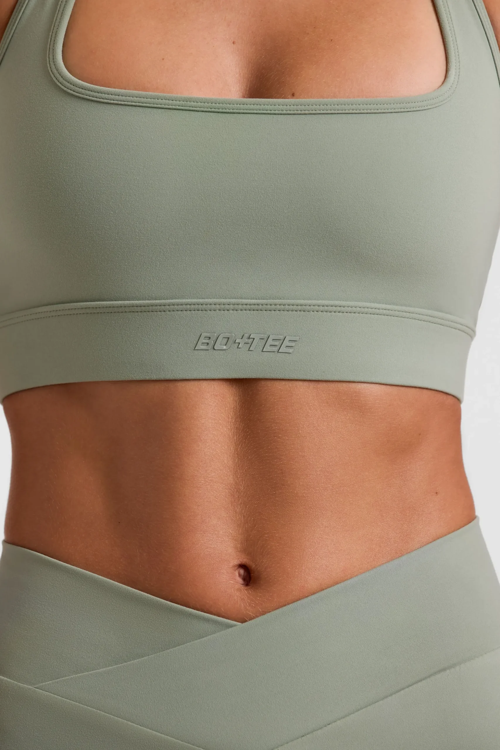 Oh Polly Matching Sets | Tops^Halterneck Crop Top in Bamboo Green BambooGreen