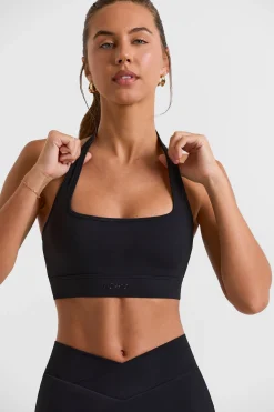 Oh Polly Matching Sets | Tops^Halterneck Crop Top in Black