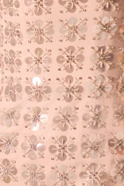 Oh Polly Party Dresses | Birthday^Hand Embellished Mini Dress in Blush
