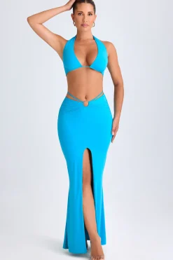 Oh Polly Skirts & Skorts | Co-Ords^Hardware-Detail Mid-Rise Maxi Skirt in Aqua Blue AquaBlue