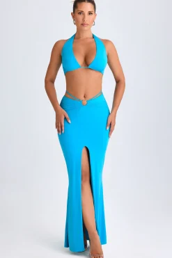 Oh Polly Skirts & Skorts | Co-Ords^Hardware-Detail Mid-Rise Maxi Skirt in Aqua Blue AquaBlue