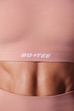 Oh Polly Women'S Clothing Sale - $65 And Under | Women'S Clothing Sale - $40 And Under^High Neck Open Back Define Luxe Sports Bra in Dusty Mauve DustyMauve