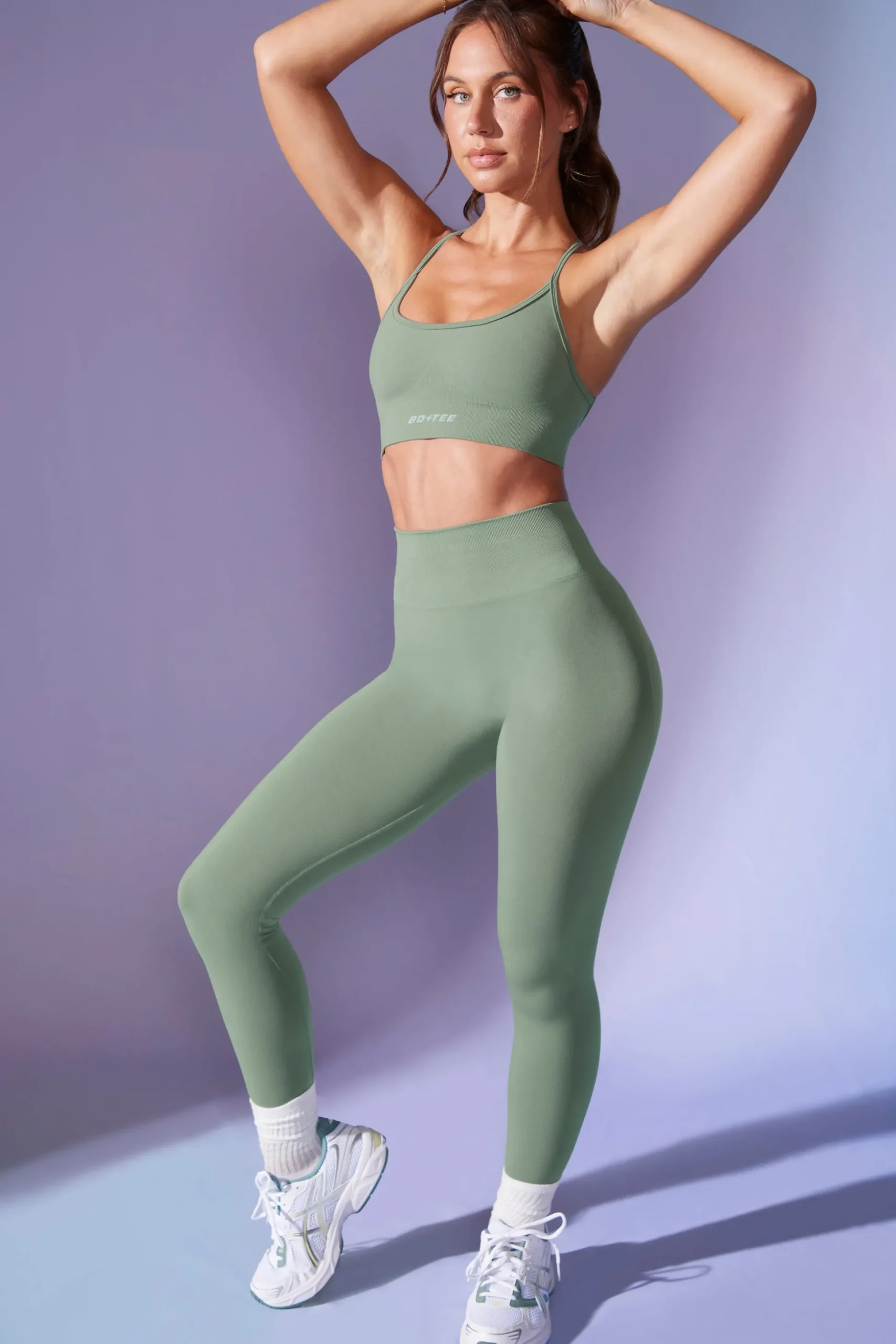 Oh Polly Matching Sets | Leggings^High Waist Define Luxe Leggings in Sage