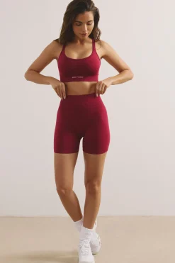 Oh Polly Matching Sets | Shorts^High Waist Define Luxe Mini Shorts in Raspberry