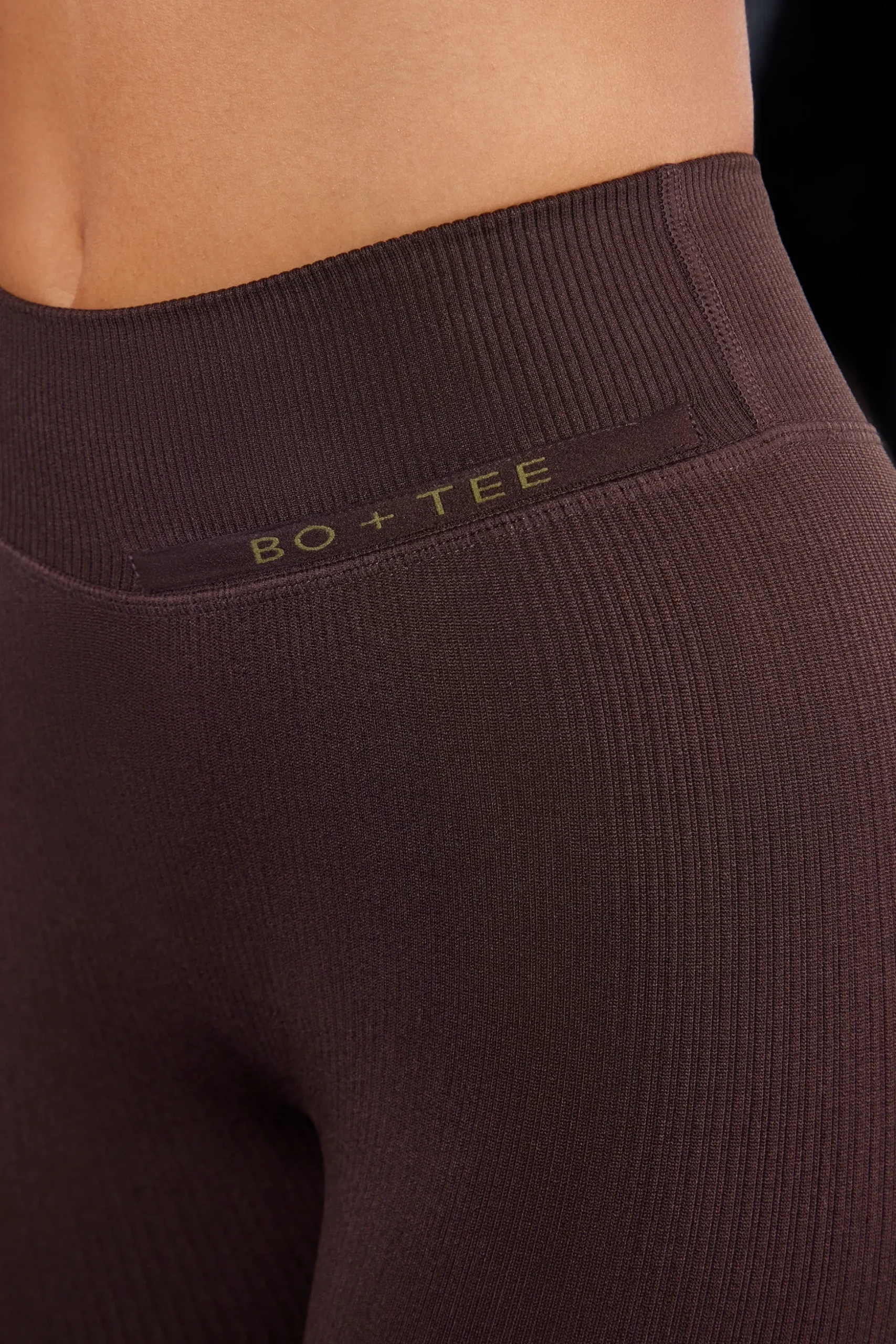 Oh Polly Women'S Clothing Sale - $65 And Under | Women'S Clothing Sale - $40 And Under^High Waist Split Flare Ribbed Leggings in Brown