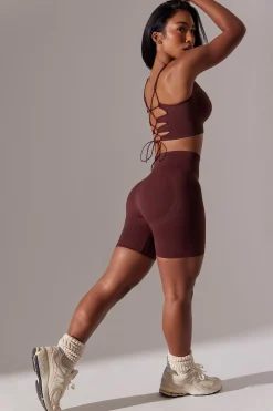Oh Polly Women'S Clothing Sale - $65 And Under | Women'S Clothing Sale - $40 And Under^High Waist Super Sculpt Biker Shorts in Burgundy