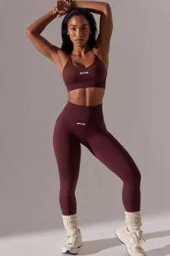 Oh Polly Matching Sets | Leggings^High Waist Super Sculpt Leggings in Burgundy