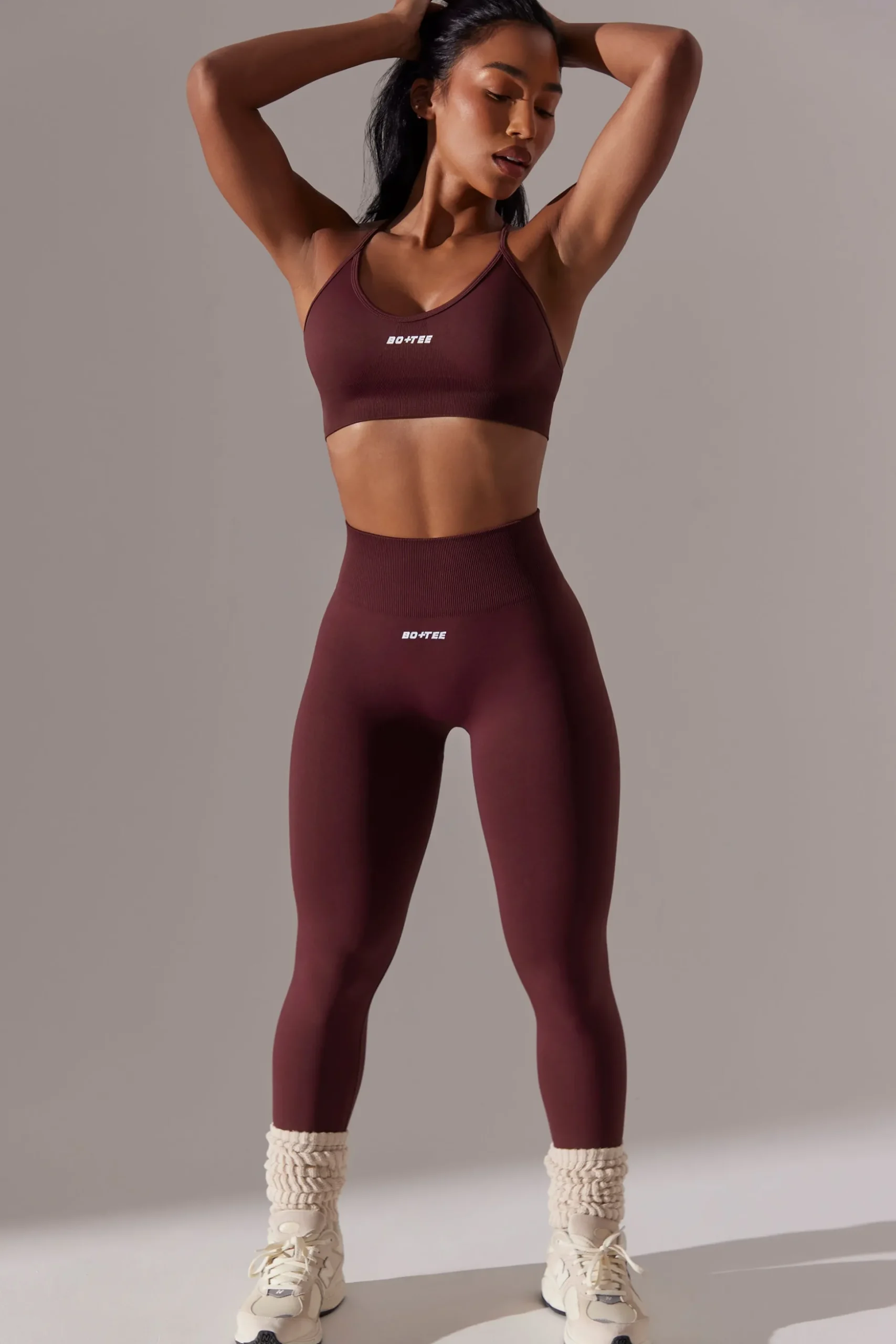 Oh Polly Matching Sets | Leggings^High Waist Super Sculpt Leggings in Burgundy
