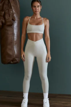 Oh Polly Matching Sets | Leggings^High Waist Wrap Over Leggings in Grey