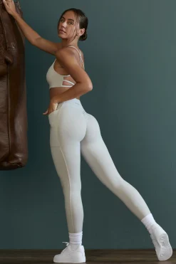Oh Polly Matching Sets | Leggings^High Waist Wrap Over Leggings in Grey