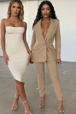 Oh Polly Women'S Clothing Sale - $65 And Under | Women'S Clothing Sale - $40 And Under^High Waisted Tailored Trousers in Tan