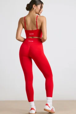 Oh Polly Matching Sets | Leggings^High-Waist Define Luxe Leggings in Red