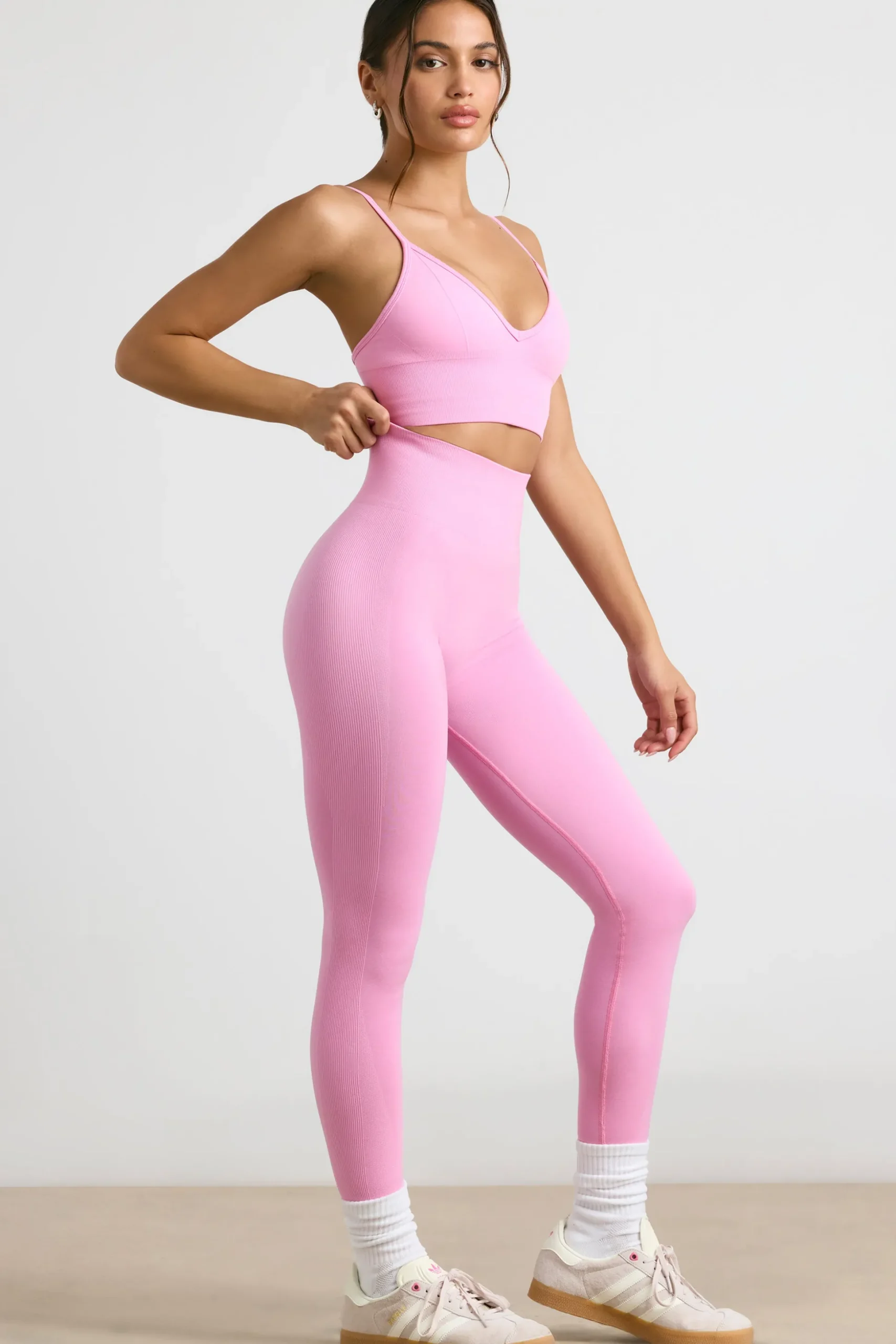 Oh Polly Matching Sets | Leggings^High-Waist Define Luxe Leggings in Bubblegum Pink