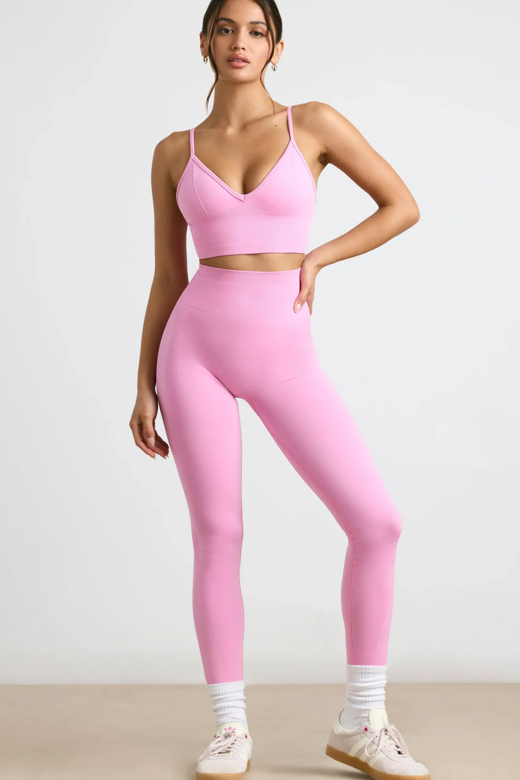 Oh Polly Matching Sets | Leggings^High-Waist Define Luxe Leggings in Bubblegum Pink