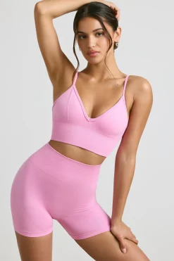 Oh Polly Matching Sets | Shorts^High-Waist Define Luxe Mini Shorts in Bubblegum Pink
