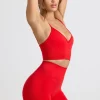 Oh Polly Matching Sets | Shorts^High-Waist Define Luxe Mini Shorts in Red