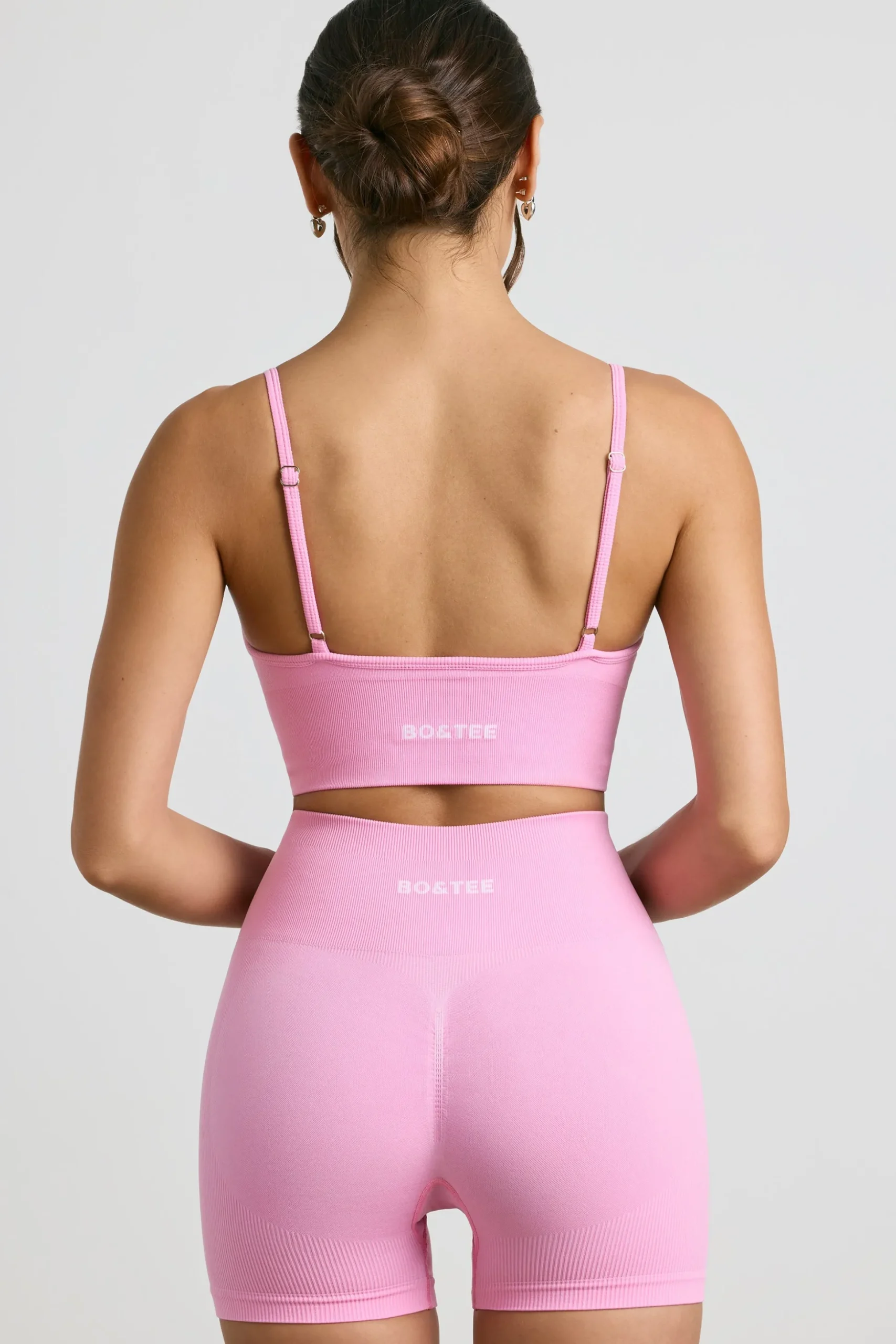 Oh Polly Matching Sets | Shorts^High-Waist Define Luxe Mini Shorts in Bubblegum Pink