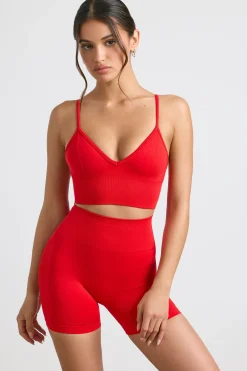 Oh Polly Matching Sets | Shorts^High-Waist Define Luxe Mini Shorts in Red