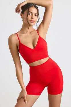 Oh Polly Matching Sets | Shorts^High-Waist Define Luxe Mini Shorts in Red