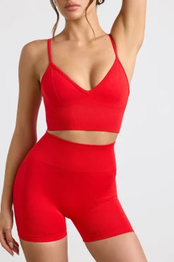 Oh Polly Matching Sets | Shorts^High-Waist Define Luxe Mini Shorts in Red