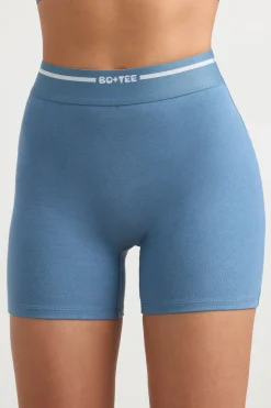 Oh Polly Women'S Clothing Sale - $65 And Under | Women'S Clothing Sale - $40 And Under^High-Waist Mini Shorts in Steel Blue SteelBlue