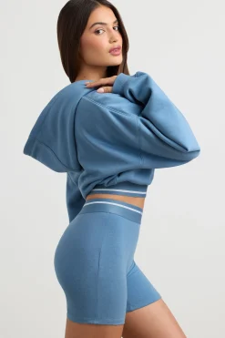 Oh Polly Women'S Clothing Sale - $65 And Under | Women'S Clothing Sale - $40 And Under^High-Waist Mini Shorts in Steel Blue SteelBlue