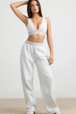 Oh Polly Tracksuits | Matching Sets^High-Waist Straight-Leg Joggers in Grey Marl GreyMarl