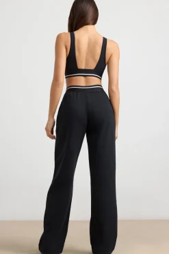 Oh Polly Tracksuits | Matching Sets^High-Waist Straight-Leg Joggers in Black