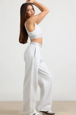 Oh Polly Tracksuits | Matching Sets^High-Waist Straight-Leg Joggers in Grey Marl GreyMarl